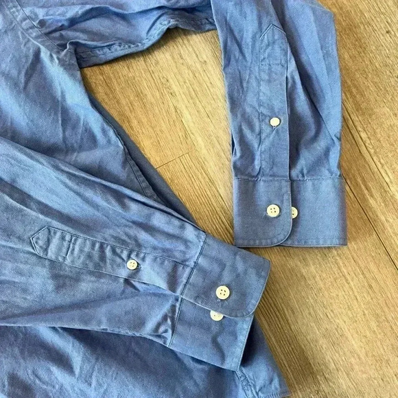 Mens Alexander Julian Blue Button Up Shirt - L - Picture 3 of 5